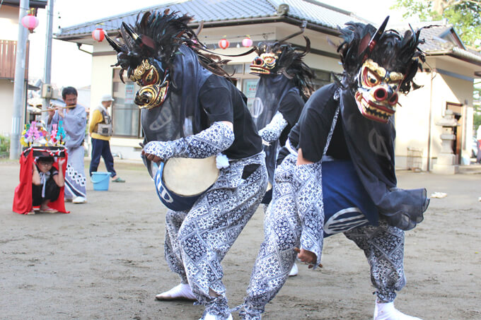 いわき市：高坂住吉神社 三匹獅子舞
